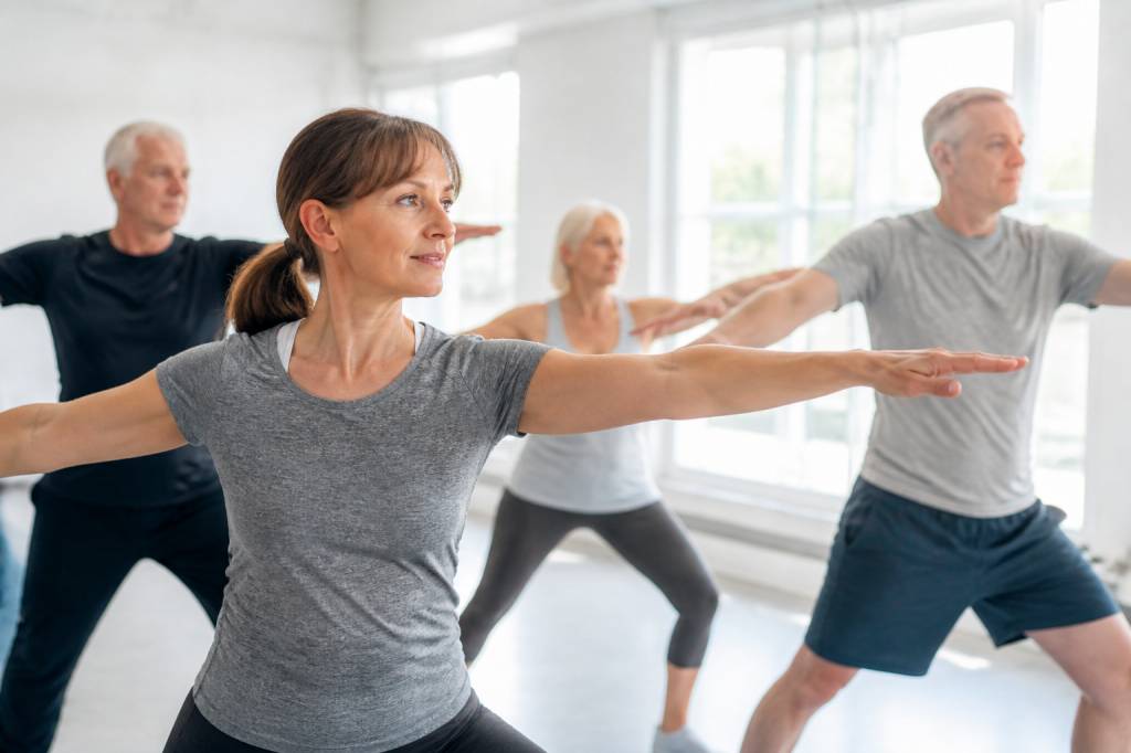 Cour de gym douce pour brûler des calories en douceur